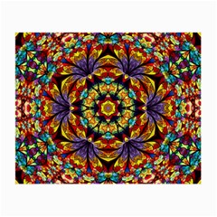 Geometric Pattern Kaleidoscope Art Mirror Image Mosaic Small Glasses Cloth (2 Sides) by Vaneshart