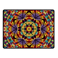 Geometric Pattern Kaleidoscope Art Mirror Image Mosaic Fleece Blanket (small) by Vaneshart