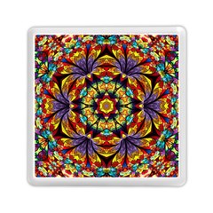 Geometric Pattern Kaleidoscope Art Mirror Image Mosaic Memory Card Reader (square) by Vaneshart