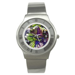 Dark Coleus Stainless Steel Watch by Riverwoman