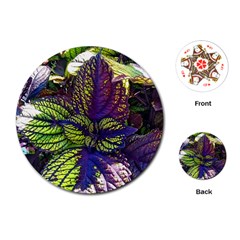 Dark Coleus Playing Cards Single Design (round)