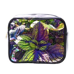 Dark Coleus Mini Toiletries Bag (one Side) by Riverwoman