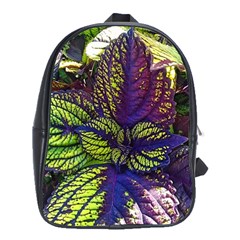 Dark Coleus School Bag (xl) by Riverwoman