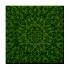 Fauna Nature Ornate Leaf Tile Coaster by pepitasart