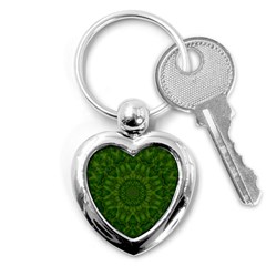 Fauna Nature Ornate Leaf Key Chain (heart) by pepitasart