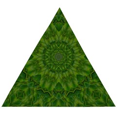 Fauna Nature Ornate Leaf Wooden Puzzle Triangle by pepitasart