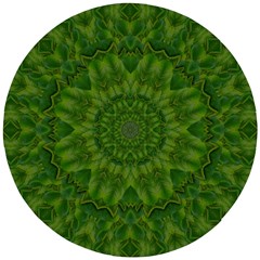 Fauna Nature Ornate Leaf Wooden Puzzle Round