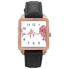 Electra Rose Gold Leather Watch 