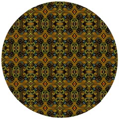 Abstract 14 Wooden Puzzle Round