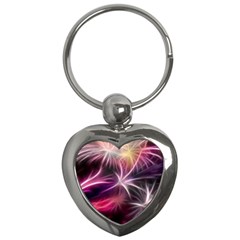 Fireworks Rocket Night Lights Flash Key Chain (heart) by Bajindul