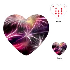 Fireworks Rocket Night Lights Flash Playing Cards Single Design (heart)