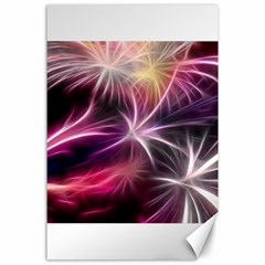 Fireworks Rocket Night Lights Flash Canvas 24  X 36  by Bajindul