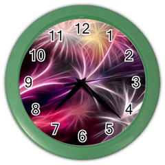 Fireworks Rocket Night Lights Flash Color Wall Clock by Bajindul