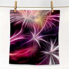 Fireworks Rocket Night Lights Flash Face Towel by Bajindul