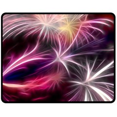 Fireworks Rocket Night Lights Flash Double Sided Fleece Blanket (medium)  by Bajindul