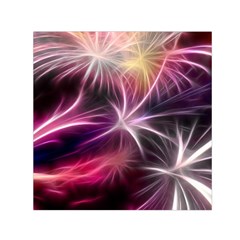 Fireworks Rocket Night Lights Flash Small Satin Scarf (square) by Bajindul