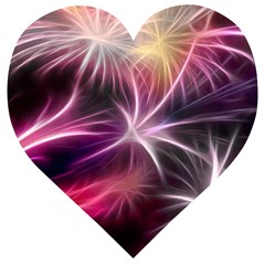 Fireworks Rocket Night Lights Flash Wooden Puzzle Heart by Bajindul