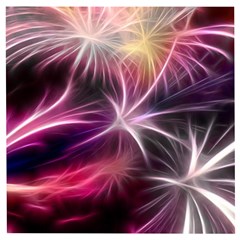 Fireworks Rocket Night Lights Flash Wooden Puzzle Square