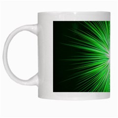 Green Blast Background White Mugs by Mariart