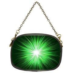 Green Blast Background Chain Purse (two Sides) by Mariart