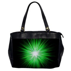 Green Blast Background Oversize Office Handbag by Mariart