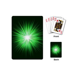 Green Blast Background Playing Cards Single Design (mini) by Mariart