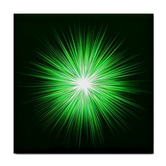 Green Blast Background Tile Coaster by Mariart