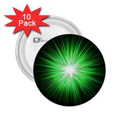 Green Blast Background 2 25  Buttons (10 Pack)  by Mariart