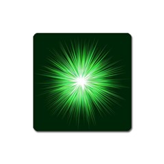 Green Blast Background Square Magnet by Mariart