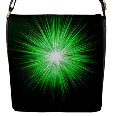 Green Blast Background Flap Closure Messenger Bag (s) by Mariart