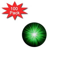 Green Blast Background 1  Mini Magnets (100 Pack)  by Mariart