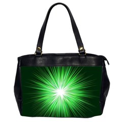 Green Blast Background Oversize Office Handbag (2 Sides) by Mariart