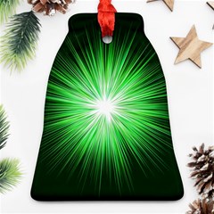 Green Blast Background Bell Ornament (two Sides) by Mariart