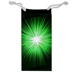 Green Blast Background Jewelry Bag by Mariart