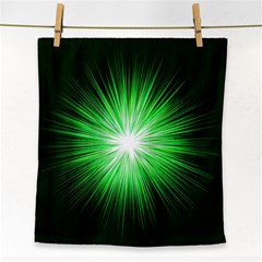 Green Blast Background Face Towel by Mariart