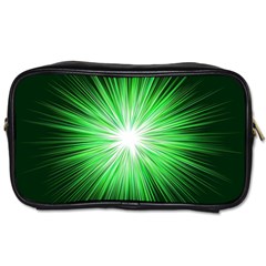 Green Blast Background Toiletries Bag (one Side) by Mariart