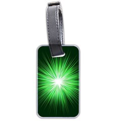 Green Blast Background Luggage Tag (two Sides) by Mariart