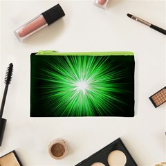 Green Blast Background Cosmetic Bag (xs) by Mariart