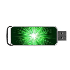 Green Blast Background Portable Usb Flash (one Side) by Mariart