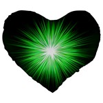 Green Blast Background Large 19  Premium Heart Shape Cushions Front