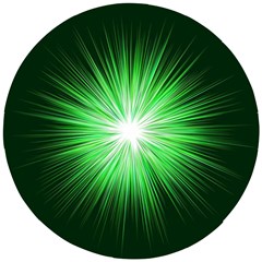 Green Blast Background Wooden Puzzle Round