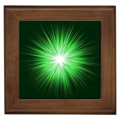 Green Blast Background Framed Tile by Mariart