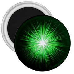 Green Blast Background 3  Magnets by Mariart