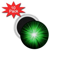 Green Blast Background 1 75  Magnets (10 Pack)  by Mariart