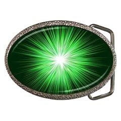 Green Blast Background Belt Buckles