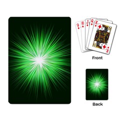 Green Blast Background Playing Cards Single Design (rectangle) by Mariart