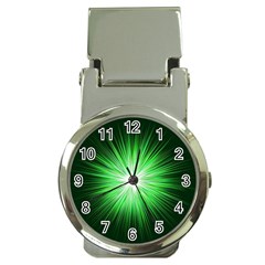 Green Blast Background Money Clip Watches