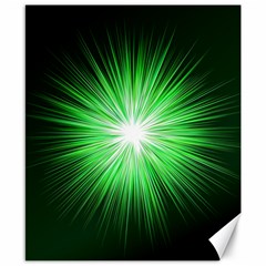 Green Blast Background Canvas 8  X 10  by Mariart