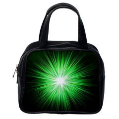 Green Blast Background Classic Handbag (one Side) by Mariart