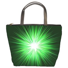 Green Blast Background Bucket Bag by Mariart